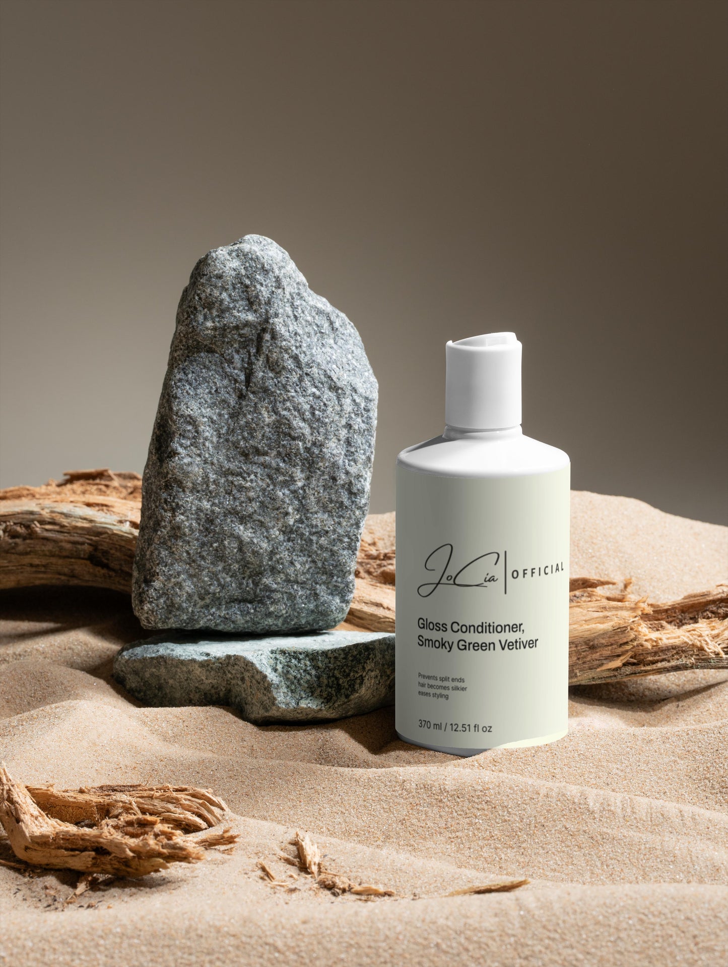 Jocia Purifying Gloss Conditioner, Smoky Green Vetiver. Restores Glow & Volume.