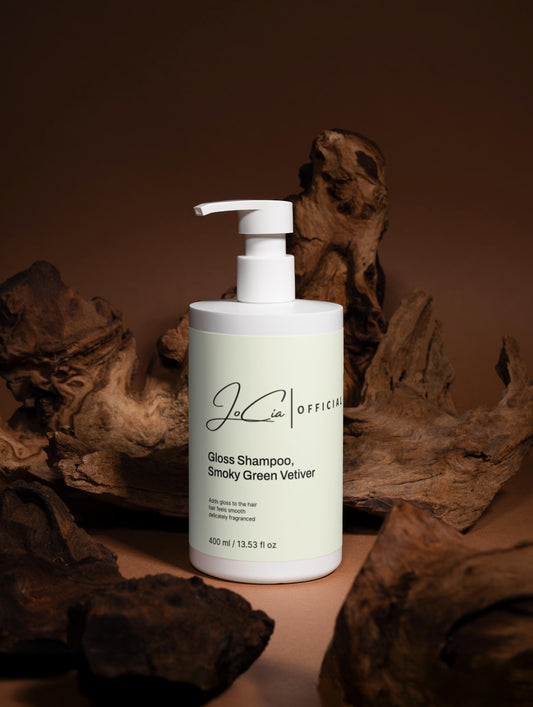 JociaPurifying Gloss Shampoo, Smoky Green Vetiver. Helps to Restore Glow & Volume.